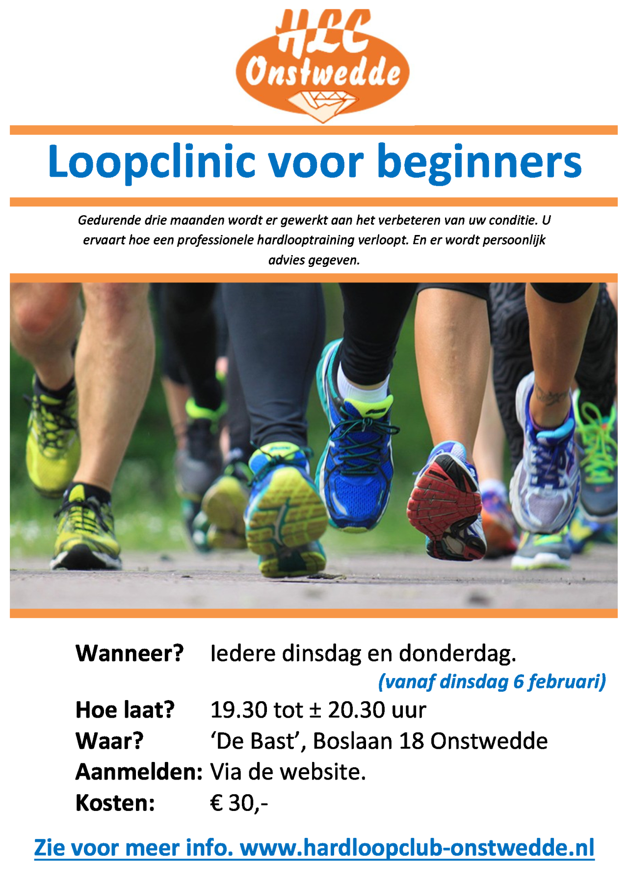 Hardloopclub Onstwedde Loopclinic 2018